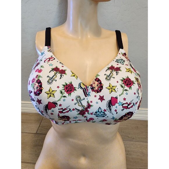 Torrid Bra 40D Sailor Diamond Star Dream Wirefree Lightly Lined - Picture 1 of 5